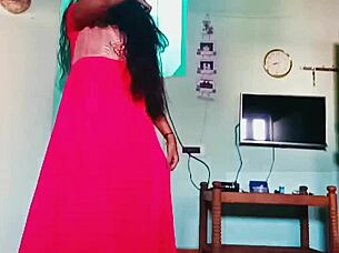 Tamil college girl strips teasingly