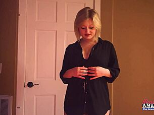 busty blonde coed faith hope sloppy deepthroat tease 😩💦