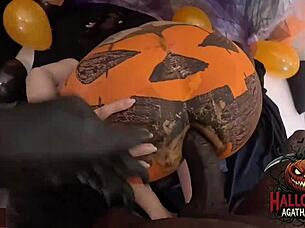 Agatha's Halloween BBC Milf Passion Explodes Wildly