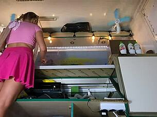 sexy woman bends over revealing skirt upskirt pussy tease perfectly