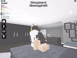 Slutty nun in Roblox game bends for random horny dude's thick creampie fill-up 😈🍆💦