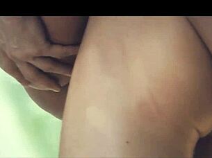 blonde housewife milf enjoys passionate outdoor sex with gardener