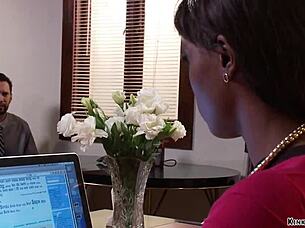 Handcuffed Ebony Slave Rough Fucked Big Cock Bed Bondage