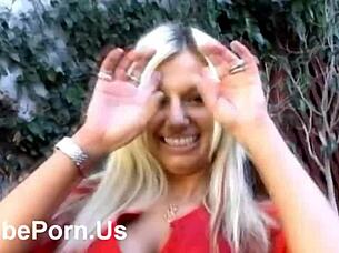 busted blonde with big pierced nipples