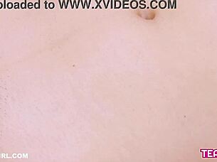 cute brunette teen audition turns into daddy pov massage swallow