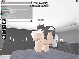Slutty nun in Roblox game bends for random horny dude's thick creampie fill-up 😈🍆💦