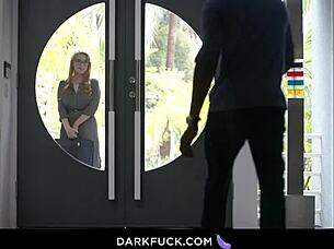 Black student rams Penny's tits and throat in hardcore interracial