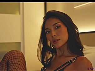 skinny thai babe dance strip tease small tits