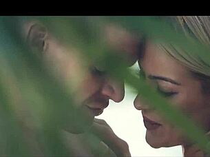 blonde housewife milf enjoys passionate outdoor sex with gardener