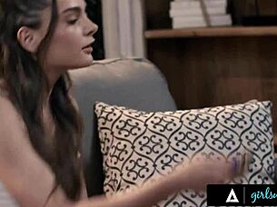 hot teen uses stepmom lexi luna vibrator scissoring fingering