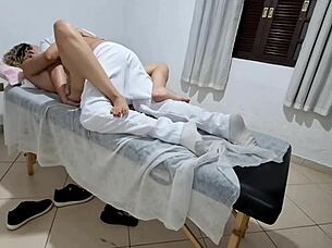 Patient Orgasms Severally in Doctor's Anal Creampie Session