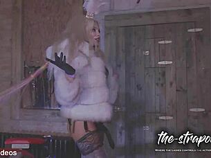 sissy caged and milked by mistress in bdsm shop