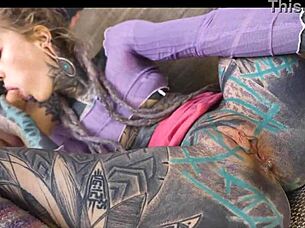 hippy goth gapes asshole with toys then big cock slam!