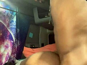 Ebony babe submits to rough monster cock ass pounding