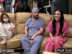 blaire celeste cums hard as nurse backstage with patient