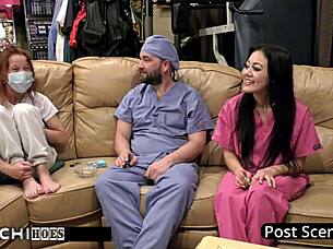 blaire celeste cums hard as nurse backstage with patient