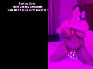 naia bees shakes big bbw tits in retro dance