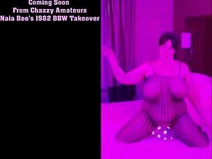 naia bees shakes big bbw tits in retro dance