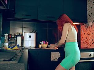 Morning Kitchen Doggystyle Creampie Before Breakfast