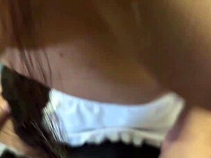caught curvy brunette sucking riding huge cock nonstop real homemade dorm fun!
