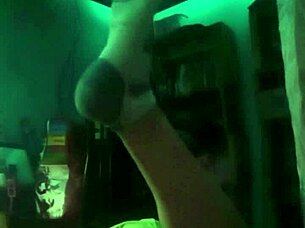 amateur latina couple gets sensual on homemade webcam in the dark