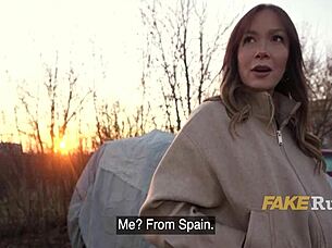 Curvy Spanish Babe Fucks For Cash Outdoor Groping