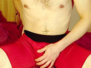 Milking His Massive Cock Hard After Long Day