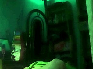 amateur latina couple gets sensual on homemade webcam in the dark