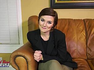 Short-Haired Kylie Sucks Dick Like a Pro Sloppy Facial