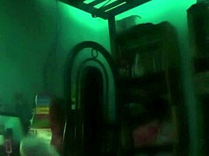 amateur latina couple gets sensual on homemade webcam in the dark
