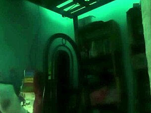 amateur latina couple gets sensual on homemade webcam in the dark