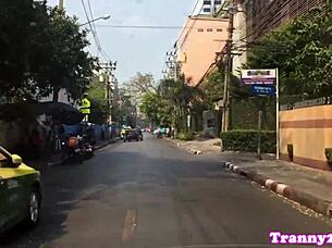 closeup ladyboy rimmed then ass pounded by fetish stud