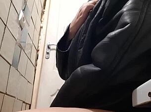 Hidden Cam Busty Milf Fingers Pussy on Toilet? Lesbian Orgasm Tease Exposed!