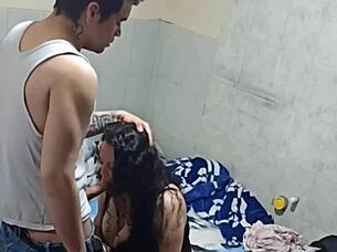 friend's mom sloppy blowjob post party cum in mouth