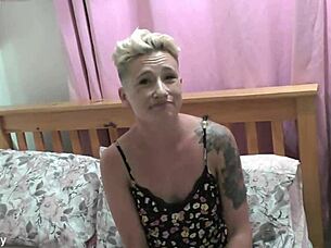 Drunk amateur shaves tight pussy for first monster cock destruction ever?