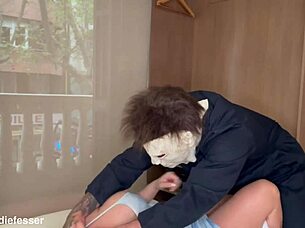 Masked Neighbor Blondie Fesser Sneaks In for Hardcore Pounding