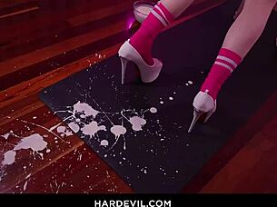 Blonde's Creamy Bubble Butt Anal Yoga with Toys