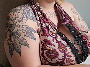 office friend loves you staring at her huge saggy tits