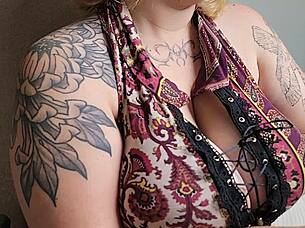 office friend loves you staring at her huge saggy tits