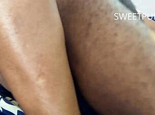 Sweet babe rides huge cock first time with ass shaking