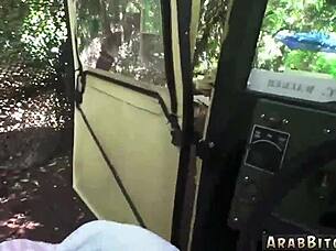 sexy brunette teen strips uniform for army threesome outdoor hardcore fun?