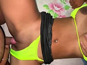Brazilian bikini wife rides hubby's friend POV sensually 😏