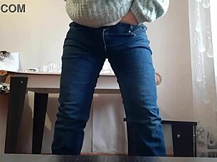 Secretary Fingers Wet Pussy at Office Desk for Orgasm Relief