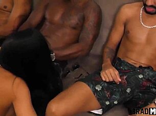 Beauty enjoys Rio beach then meets four guys