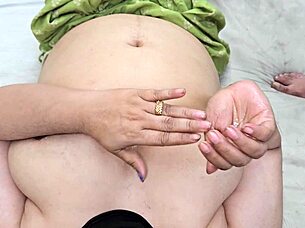 Rub your huge cock on my big Pakistani tits after that hot handjob