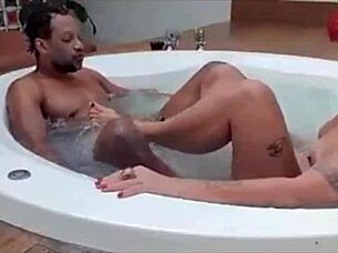 melissa devassa dripping wet poolside bareback cowgirl ride