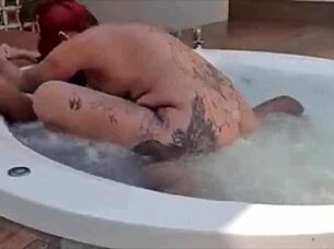 melissa devassa dripping wet poolside bareback cowgirl ride
