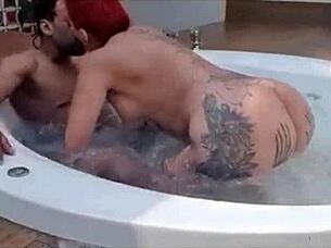 melissa devassa dripping wet poolside bareback cowgirl ride