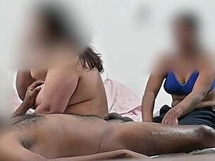 massage girls freak out over tiny cock handjob shock