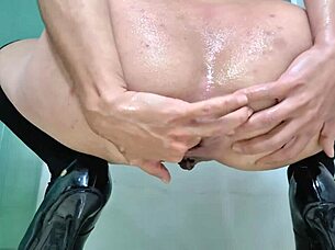 sexy latina milf humiliated with rough anal fisting gaping and piss play